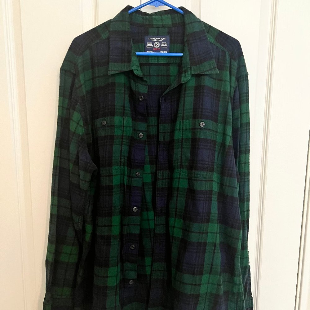 American Eagle Green Long Flanell 2XL
